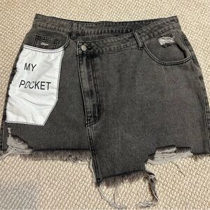 Micasdark Geay Jean Mini Skirt Large NWT